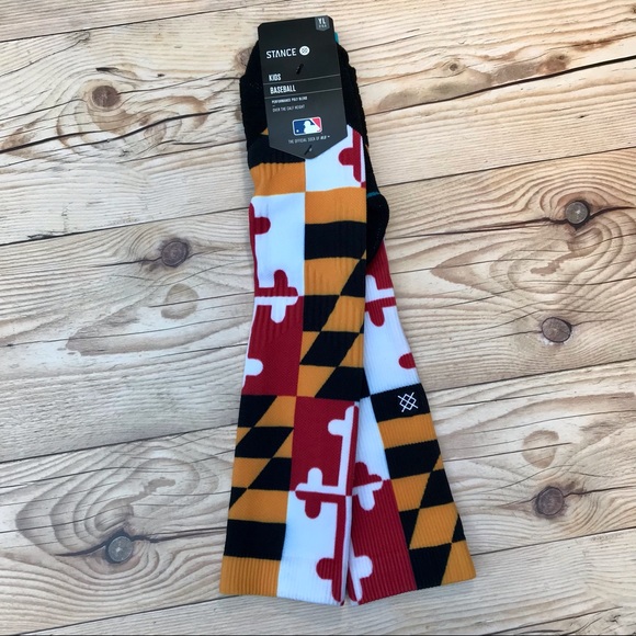 Stance MLB Diamond Pro Orioles Flag OTC Socks - Picture 10 of 16